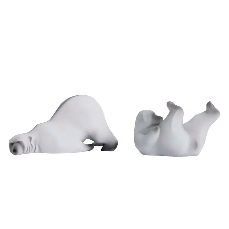 H1756-Escultura-De-Oso-Polar-220-125-Blanco-Y-Negro