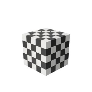 H1628L Cubo Mosaico 3D L100*W100 Blanco Y Negro