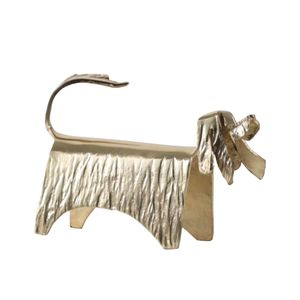 H1554 Escultura De Perro High Tail L170*W52 Dorado