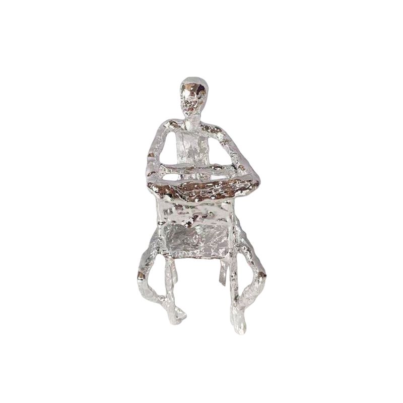 H1503A-Figura-De-Pensador-L90-W100-Plateado