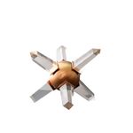 Fbj298-Escultura-De-Cristal-Y-Metal-260-260-Bronce