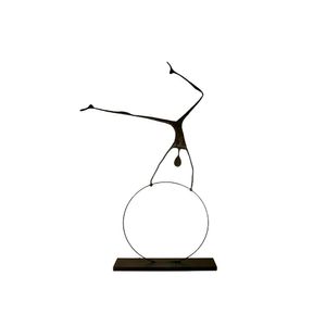 H1136 Figura Humana Sobre Aro 400*80 Negro