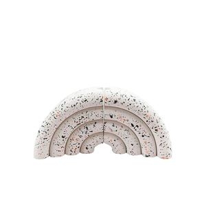 D0092 Sujetalibros Arcoiris Granito L105*W60 Blanco